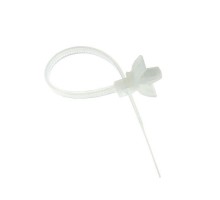 Хомут кабельный 2.5х100 нейл. бел. анкерный (уп.100шт) EKF plc-c-a-2.5x100