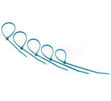 Хомут кабельный 3.6х200 нейл. син. (уп.25шт) Rexant 07-0205-25