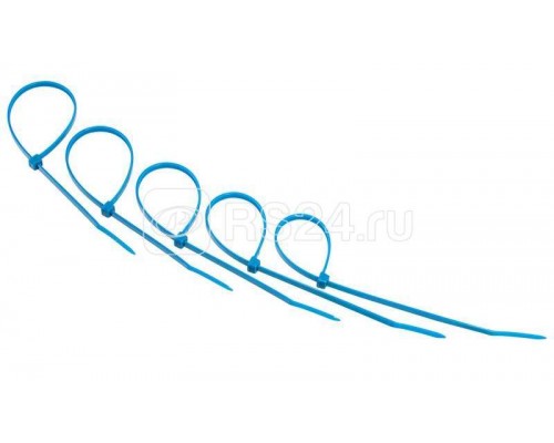 Хомут кабельный 3.6х200 нейл. син. (уп.25шт) Rexant 07-0205-25