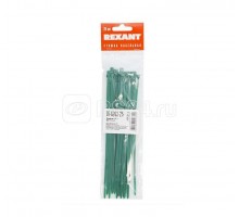 Хомут кабельный 3.6х200 нейл. зел. (уп.25шт) Rexant 07-0203-25