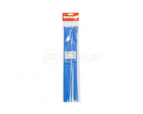 Хомут кабельный 4.8х400 нейл. син. (уп.25шт) Rexant 07-0405-25