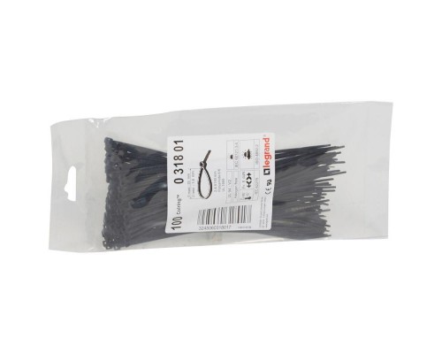 Хомут кабельный Colring 2.4х140 черн. (уп.100шт) Leg 031801