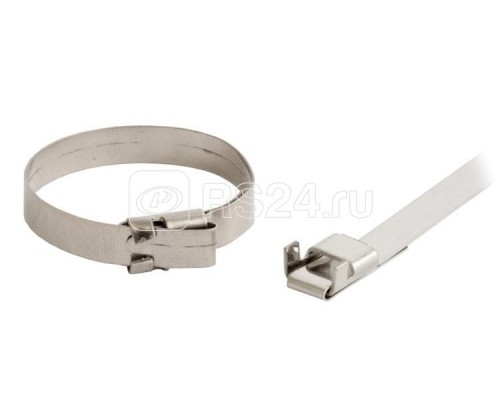 Хомут кабельный FVC-520 6х520 серебр. кор.-стойкая (нержав. сталь 410L) (уп.100шт) Hyperline 17102