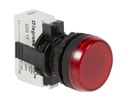 Индикатор 12-24В d22 3мм красн. Osmoz Leg 023771