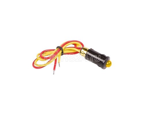 Индикатор малый d8 12В с проводом желт. LED (WL-04) Rexant 36-4713