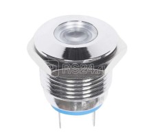 Индикатор металл. d16 12В подсветка бел. LED Rexant 36-4814