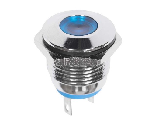 Индикатор металл. d16 12В подсветка син. LED Rexant 36-4811