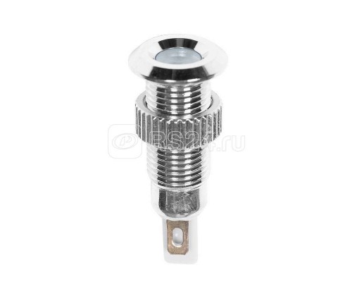 Индикатор металл. d8 12В подсветка бел. LED Rexant 36-4719