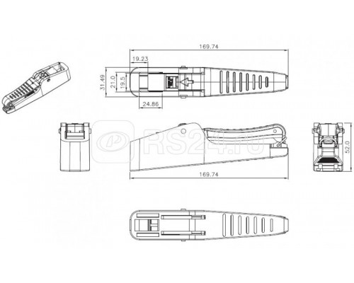 Инструмент HL-3J01L012 обжимной для разъемов RJ45 серии PLUE категории 6A и 8 Hyperline 403354