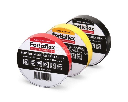Изолента ПВХ 15x0.15х10 зел. Fortisflex 71225