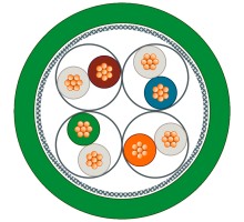Кабель 4х2 Simatic net industrial enternet TP корд RJ45/RJ45 категории 6 TP предсобранный с 2-мя RJ45 разъемами 2м SIEMENS 6XV18703QH20