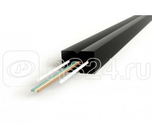 Кабель FO-FTTH-IN-9S-2-LSZH-BK волоконно-оптический 9/125 (SMF-28) одномод. 2 волокна самонесущий со свободно улож. волокнами (FTTH) гибкий для внутр. прокл. LSZH черн. Hyperline 358922
