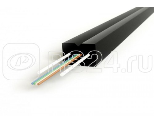 Кабель FO-FTTH-IN-9S-2-LSZH-BK волоконно-оптический 9/125 (SMF-28) одномод. 2 волокна самонесущий со свободно улож. волокнами (FTTH) гибкий для внутр. прокл. LSZH черн. Hyperline 358922