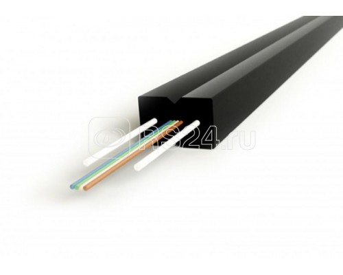 Кабель FO-FTTH-IN-9S-4-LSZH-BK волоконно-оптический 9/125 (SMF-28) одномод. 4 волок. самонесущий со свободно улож. волокнами (FTTH) гибкий для внутр. прокл. LSZH черн. Hyperline 358923