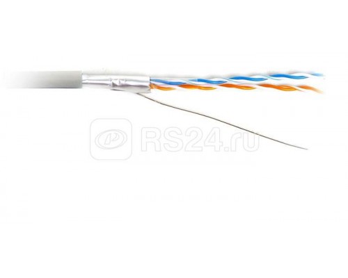 Кабель FUTP2-C5-S24-IN-LSZH-GY-500 витая пара F/UTP кат. 5; 2 пары (24 AWG) ож (solid) экран - фольга LSZH нг(С)-HF (-40град.C - +60град.C) сер.(уп.500м) Hyperline 41479