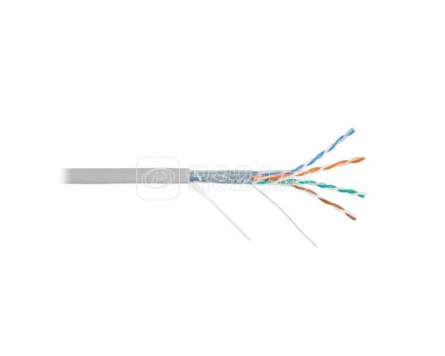 Кабель NIKOLAN F/UTP 4 пары кат.5e (класс D) тест по ISO/IEC 100МГц ож BC (чистая медь) 24AWG (0.50мм) внутр. PVC нг(А) сер. (уп.305м) NIKOMAX NKL 4200A-GY