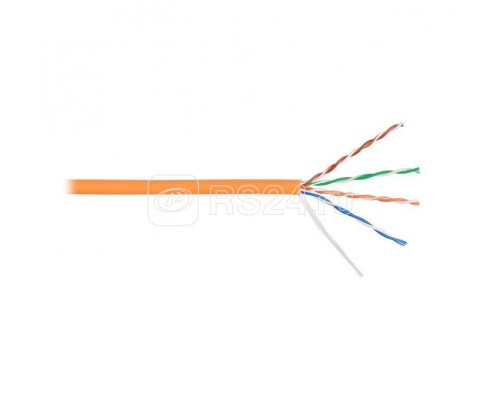 Кабель NIKOLAN U/UTP 4 пары кат.5e (класс D) тест по ISO/IEC 100МГц ож BC (чистая медь) 24AWG (0.511мм) внутр. LSZH нг(А)-HFLTx оран. (уп.305м) NIKOMAX NKL 9100C-OR