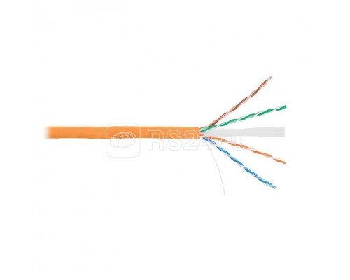 Кабель NIKOLAN U/UTP 4 пары кат.6 (класс E) тест по ISO/IEC 250МГц ож BC (чистая медь) 23AWG (0.57мм) внутр. LSZH нг(А)-HFLTx оран. (уп.305м) NIKOMAX NKL 4140C-OR