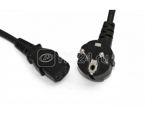 Кабель PWC-IEC13-SHM-3.0-BK питания комп. (Shucko+C13) (3х0.75) 3м Hyperline 34928