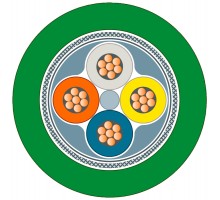 Кабель SIMATIC NET IE FC TP FRNC витая пара для подключения к розетке FC RJ45 4-х жил. экранир. CAT 5 Siemens 6XV18712F