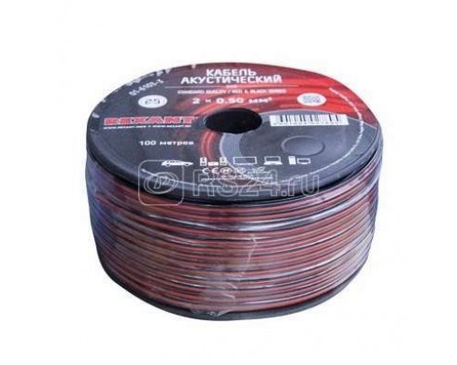 Кабель Stereo 2х0.5 Red/Black 100м (м) Rexant 01-6103-3