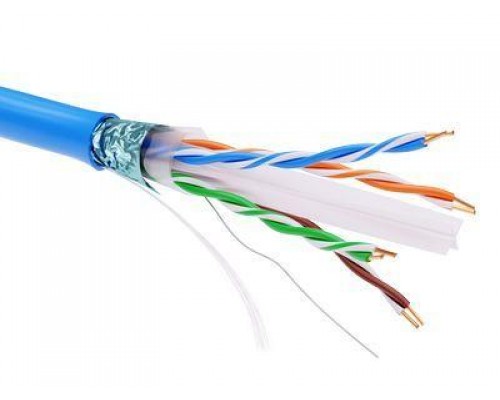 Кабель информационный экранированый F/UTP 4х2 кат.6 PVC син. DKC RN6FUPV3BL
