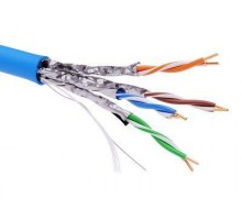 Кабель информационный экранированый U/FTP 4х2 кат.6а LSZH син. DKC RN6AUFLS5BL