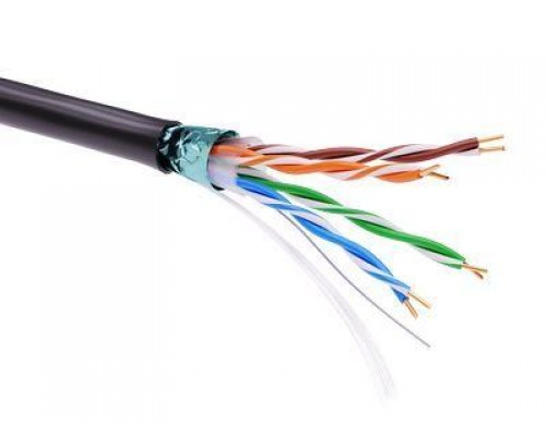 Кабель информационный экранированный F/UTP 4х2 кат.5е PE черн. DKC RN5EFUPE3BK