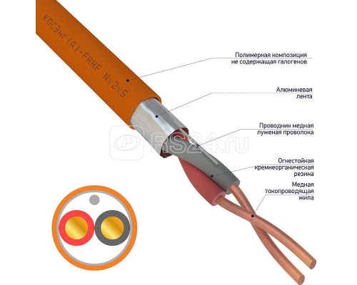 Кабель КПСЭнг(А)-FRHF 1х2х1.5 (м) Rexant 01-4919-1