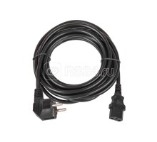 Кабель питания CEE 7/7 евровилка с заземл./разъем C13 IEC 60320 3х0.75кв.мм 250В 6А 5м черн. TLK TLK-PCC06-050