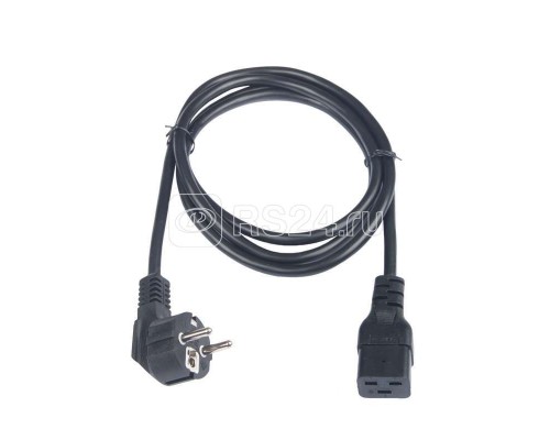 Кабель питания CEE 7/7 евровилка с заземл./ разъем C19 IEC 60320 3х1.5кв.мм 250В 16А 1.8м черн. TLK TLK-PCC16-018