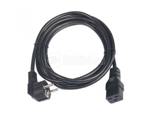 Кабель питания CEE 7/7 евровилка с заземл./разъем C19 IEC 60320 3х1.5кв.мм 250В 16А 3м черн. TLK TLK-PCC16-030