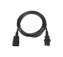 Кабель питания разъем C14 IEC 60320/разъем C13 IEC 60320 3х0.75кв.мм 250В 6А 1.8м черн. TLK TLK-PCM06-018