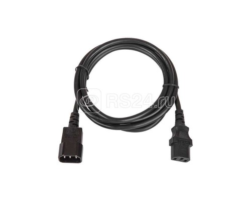 Кабель питания разъем C14 IEC 60320/разъем C13 IEC 60320 3х0.75кв.мм 250В 6А 1.8м черн. TLK TLK-PCM06-018