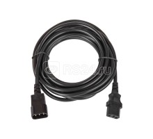 Кабель питания разъем C14 IEC 60320/разъем C13 IEC 60320 3х1кв.мм 250В 10А 3м черн. TLK TLK-PCM10-030