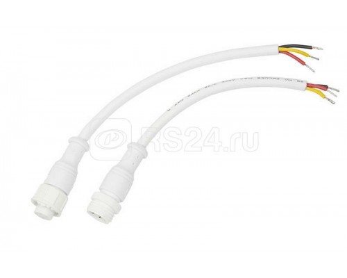 Кабель соединительный (3pin) герметичный (IP67) 3х0.5кв.мм 300В бел. Rexant 11-9530
