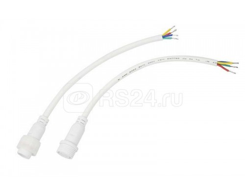 Кабель соединительный (4pin) герметичный (IP67) 4х0.75кв.мм 300В бел. Rexant 11-9440
