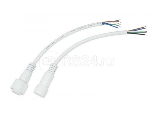 Кабель соединительный (5pin) герметичный (IP67) 5х0.5кв.мм 300В бел. Rexant 11-9450