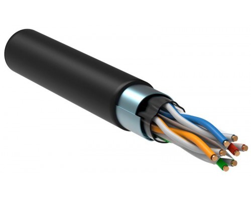 Кабель связи витая пара F/UTP 4х2х23AWG кат.6 solid LDPE (305м) черн. (м) ITK LC3-C604-339