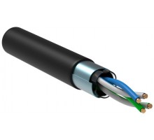 Кабель связи витая пара F/UTP кат.5е 2х2х24AWG solid LDPE (500м) черн. (м) ITK LC3-C5E02-339