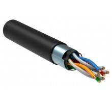 Кабель связи витая пара F/UTP кат.5е 4х2х24AWG solid LDPE (305м) черн. (м) ITK LC3-C5E04-339