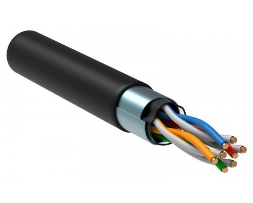 Кабель связи витая пара F/UTP кат.5е 4х2х24AWG solid LDPE (305м) черн. (м) ITK LC3-C5E04-339