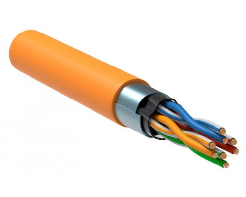 Кабель связи витая пара F/UTP кат. 5e 4х2х24AWG solid LSZH (305м) оранж. (м) ITK LC1-C5E04-327
