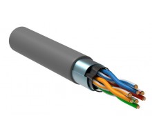 Кабель связи витая пара F/UTP кат.5е 4х2х24AWG solid LSZH (305м) сер. (м) ITK LC1-C5E04-321