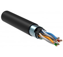 Кабель связи витая пара F/UTP кат.6 4х2х23AWG solid LSZH (305м) черн. (м) ITK LC3-C604-329
