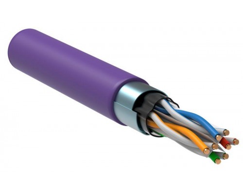 Кабель связи витая пара F/UTP кат.6 4х2х23AWG solid LSZH 305м фиолет. ITK LC1-C604-326