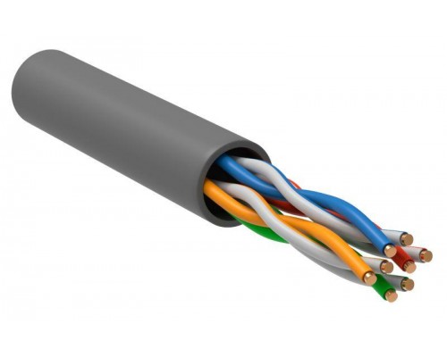 Кабель связи витая пара U/UTP кат.5е 4х2х24AWG PATCH LSZH (500м) сер. (м) ITK LC2-C5E04-121