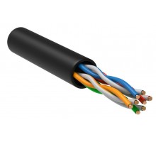 Кабель связи витая пара U/UTP кат.5е 4х2х24AWG solid LDPE (305м) черн. (м) ITK LC3-C5E04-139