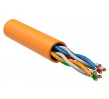 Кабель связи витая пара U/UTP кат. 5e 4х2х24AWG solid LSZH (305м) оранж. (м) ITK LC1-C5E04-127