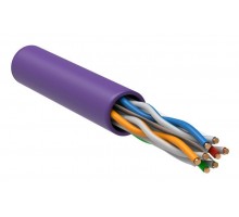 Кабель связи витая пара U/UTP кат.6 4х2х23AWG solid LSZH 305м фиолет. ITK LC1-C604-126